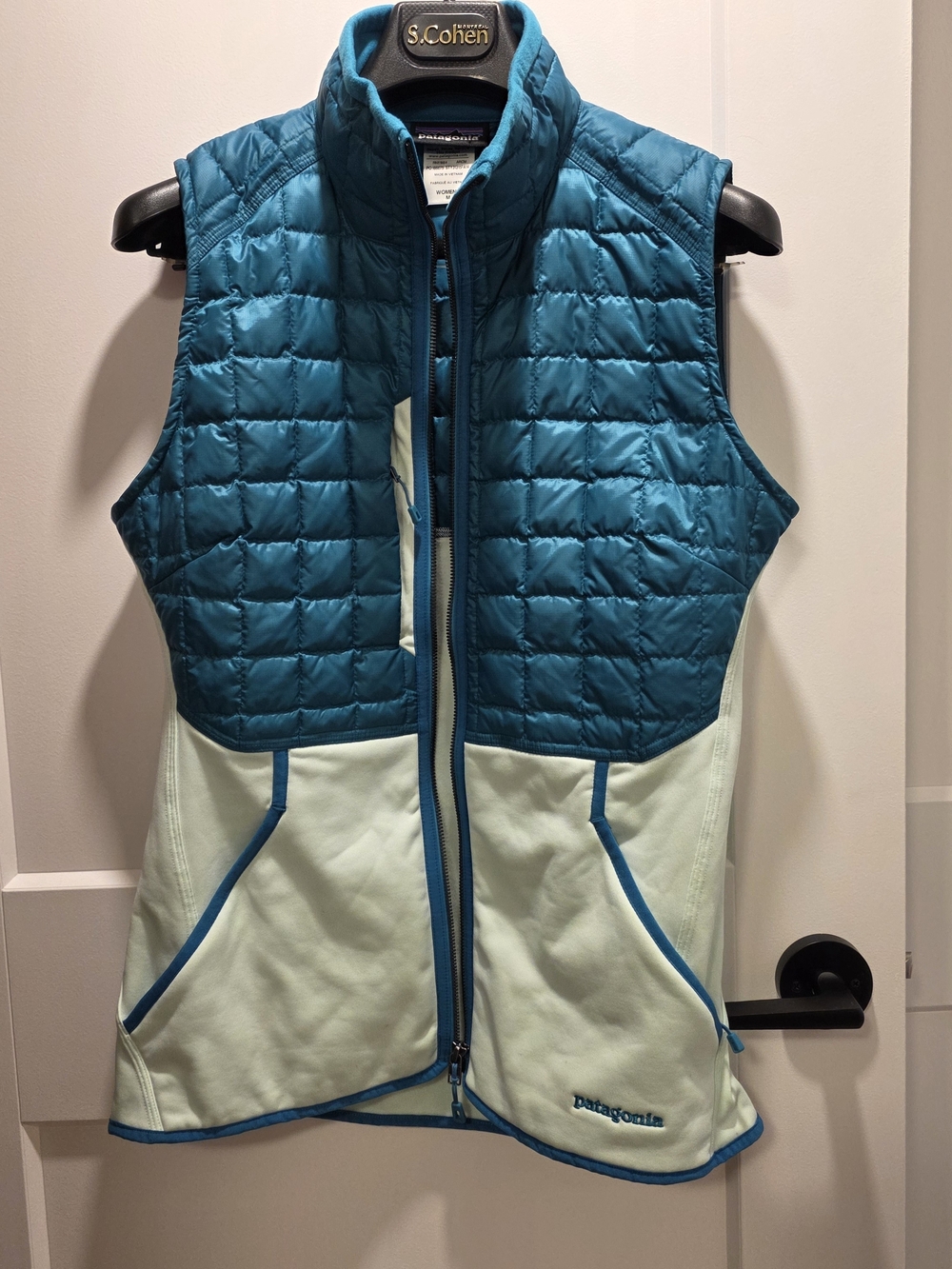 Patagonia Teal & Light Mint Quilted Vest